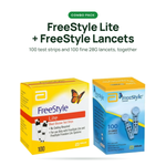 FreeStyle Lite test strips 100 count and FreeStyle lancets 100 count combo pack