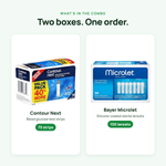 What's in the combo: 70 Contour Next strips and 100 Microlet lancets
