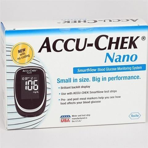 Accu Chek Nano Glucose Meter - Affordable OTC