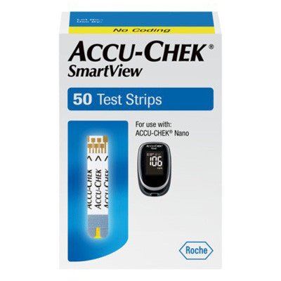 Accu-Chek SmartView 50 Diabetic Test Strips - Retail Box - Affordable OTC