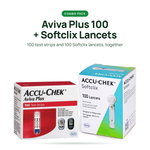 Accu-Chek Aviva Plus 100 count test strips and Accu-Chek Softclix 100 count lancets combo