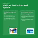 Compatibility: Contour Next, Next One, Next EZ and Next GEN meters; Microlet lancing devices