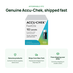 Genuine Accu-Chek supplies, ships from Plainview NY, free shipping over $100