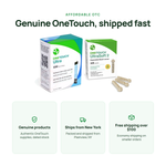 OneTouch Ultra 100ct Test Strips + UltraSoft 2 Lancets 100ct Combo