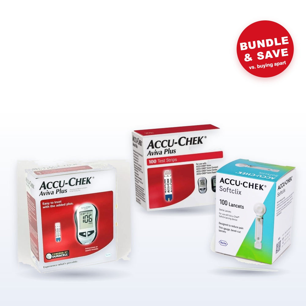 Accu-Chek Aviva Starter Kit – 100 Test Strips + 100 SoftClix Lancets
