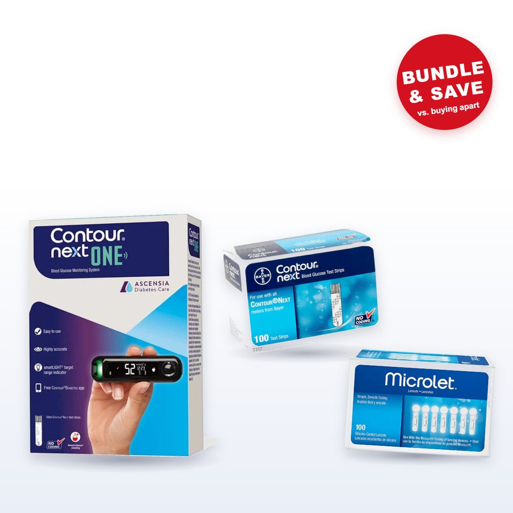 Contour Next One Starter Kit – 100 Test Strips + 100 Microlet Lancets