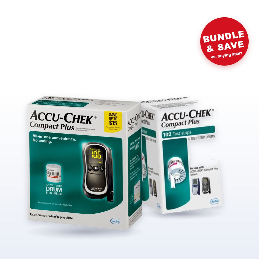 Accu-Chek Compact Plus Starter Kit – Meter + 102 Test Strips