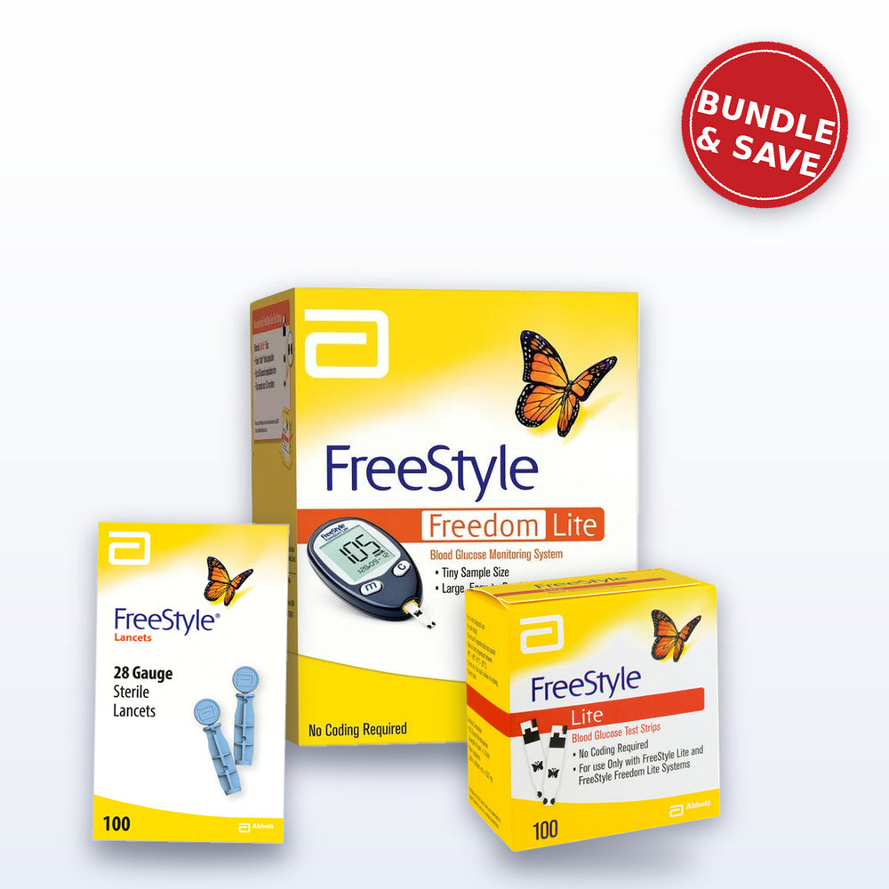 FreeStyle Freedom Lite Starter Kit – 100 Test Strips + 100 FreeStyle Lancets