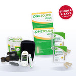 OneTouch Verio Reflect meter starter kit with 2 boxes of Verio test strips and 2 boxes of UltraSoft 2 lancets