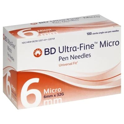 BD Ultra - Fine Micro Pen Needles - 32G - 6MM - 100ct - Affordable OTC