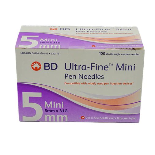 BD Ultra - Fine Mini Pen Needles - 31G - 5MM - 90ct - Affordable OTC