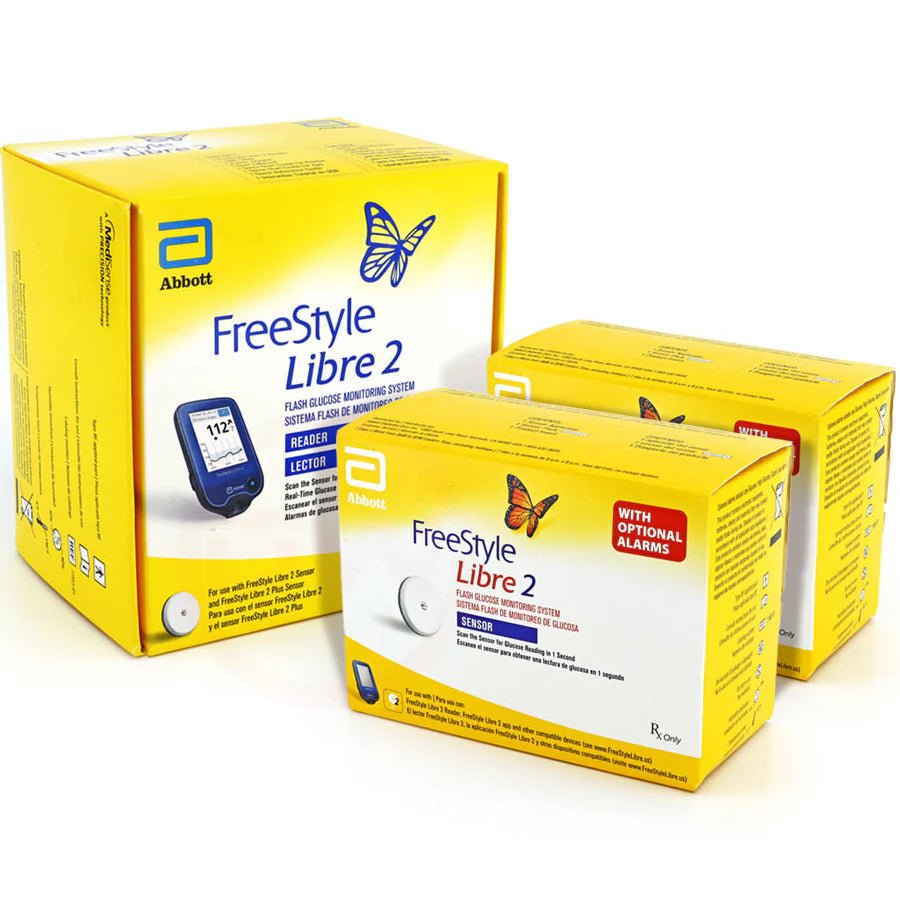 Freestyle Libre 2 Starter Pack – Reader + 2 Sensors | Factory - Sealed CGM Kit - Affordable OTC