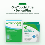OneTouch Ultra and Delica Plus 33G Lancet Combo (100 Strips, 100 Lancets) - Affordable OTC