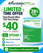 OneTouch Ultra Test Strips 100ct – Accurate, Fast Glucose Testing - Affordable OTC