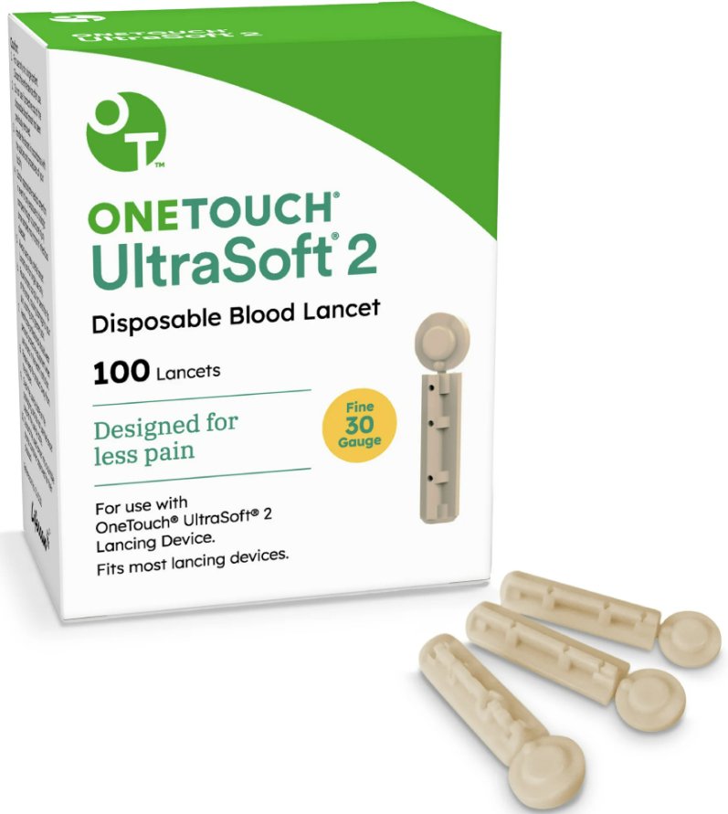 OneTouch UltraSoft 2 Diabetic Lancets - 30G