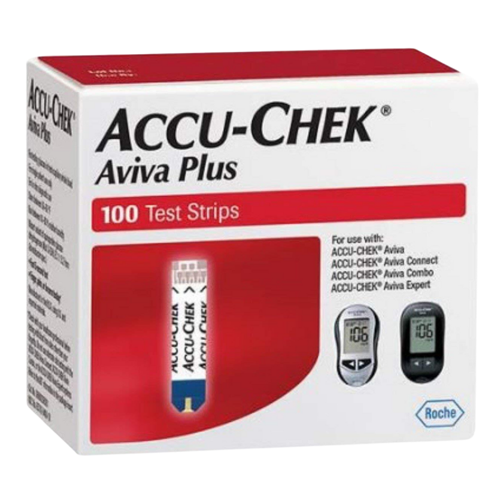 Accu-Chek Aviva Plus 100 Test Strips – Sealed Strips, Dinged Box - Affordable OTC
