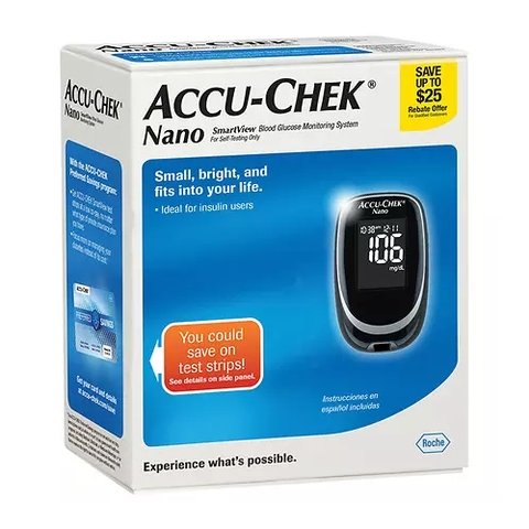 Accu-Chek Nano Glucose Meter Kit - Affordable OTC