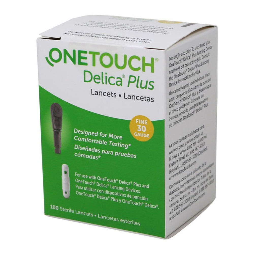 OneTouch Delica Plus Lancets 30G 100ct – Gentle Glucose Testing