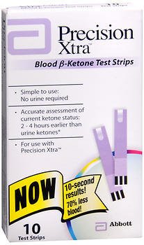 Precision Xtra Blood B-Ketone Test Strips - 10/Box - Affordable OTC