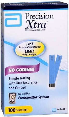 Precision Xtra Blood Glucose Test Strips 100 ct - Affordable OTC