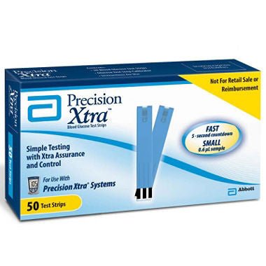 Precision Xtra Blood Glucose Test Strips 50ct - Affordable OTC